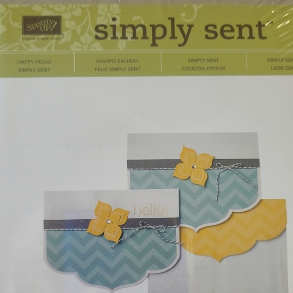 New Stampin' Up Simply Sent Happy Hello Card Kit 8 Card Pack 2013 Retired